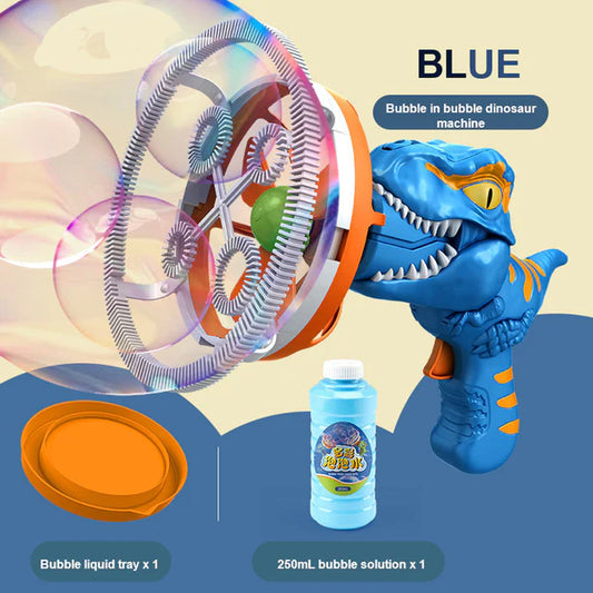 Electric dinosaur bubble machine