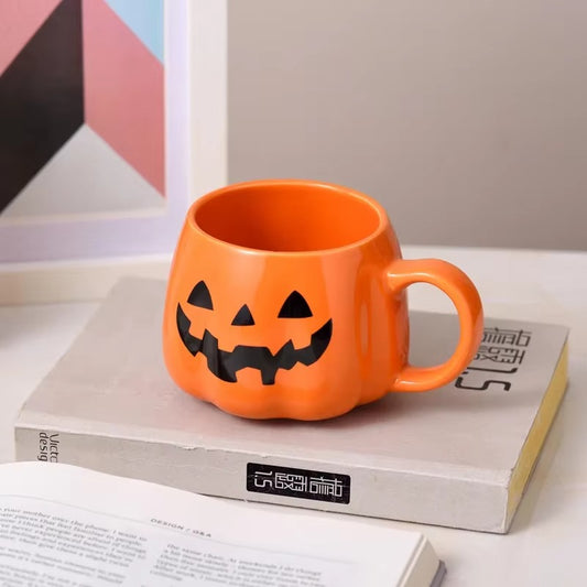 🎃 400ml Halloween Pumpkin Ceramic Mug – Cute & Festive