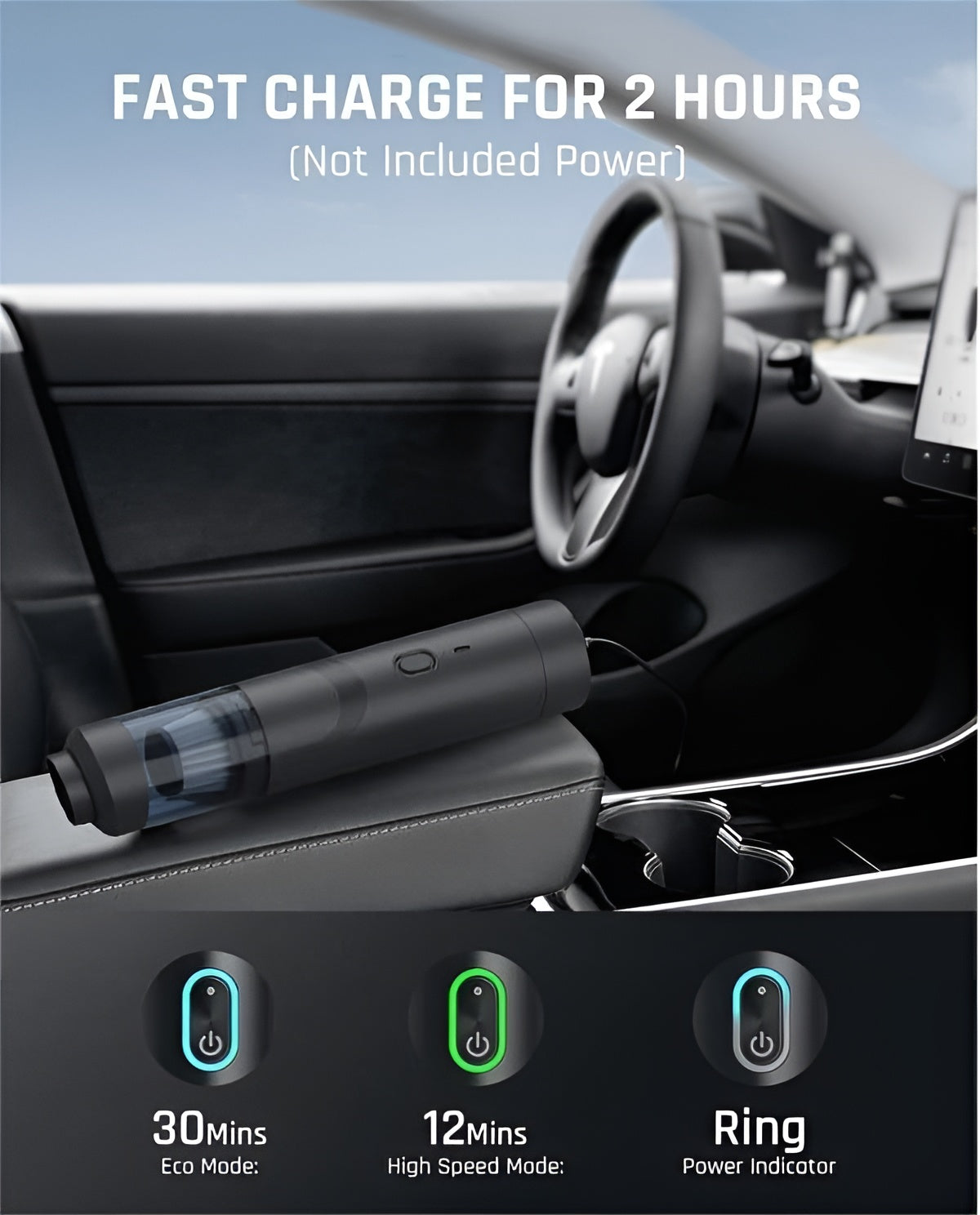 Portable Cordless Car Vacuum 13000Pa/30AW