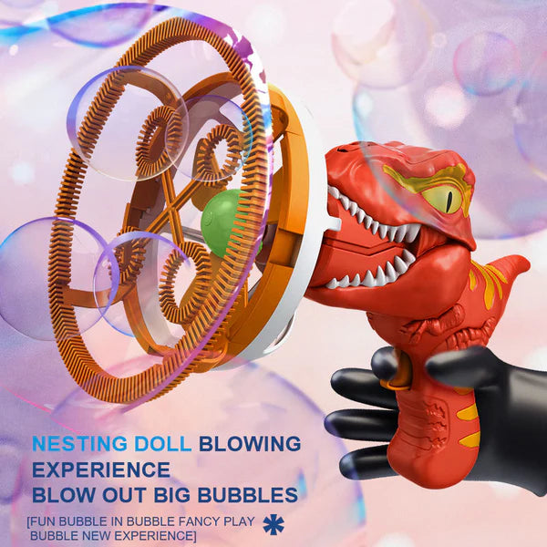 Electric dinosaur bubble machine