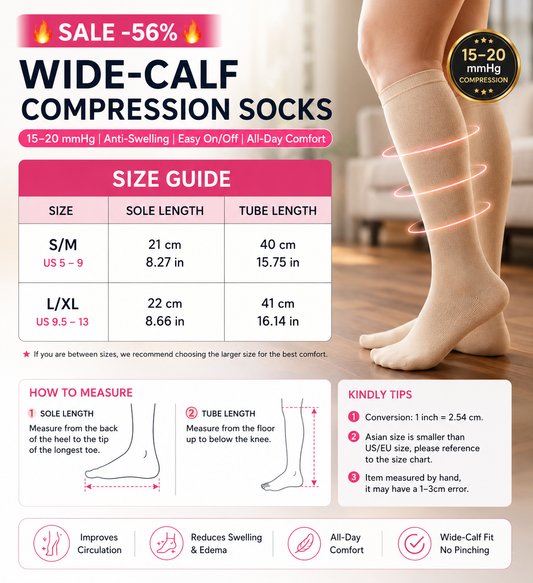 Leshera™ Wide-Calf Compression Socks