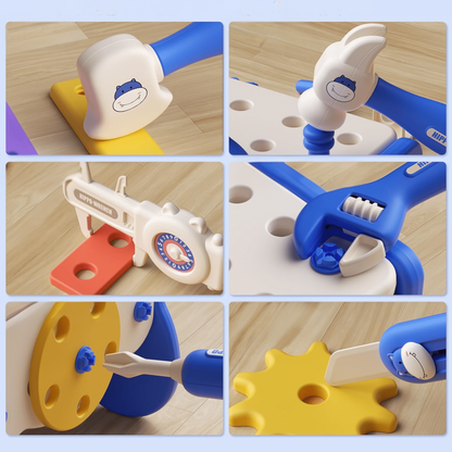 🔧 Hippo Children’s Toolbox Puzzle Assembly Toy Set – Build, Play & Learn!