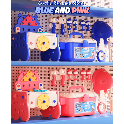 🔧 Hippo Children’s Toolbox Puzzle Assembly Toy Set – Build, Play & Learn!