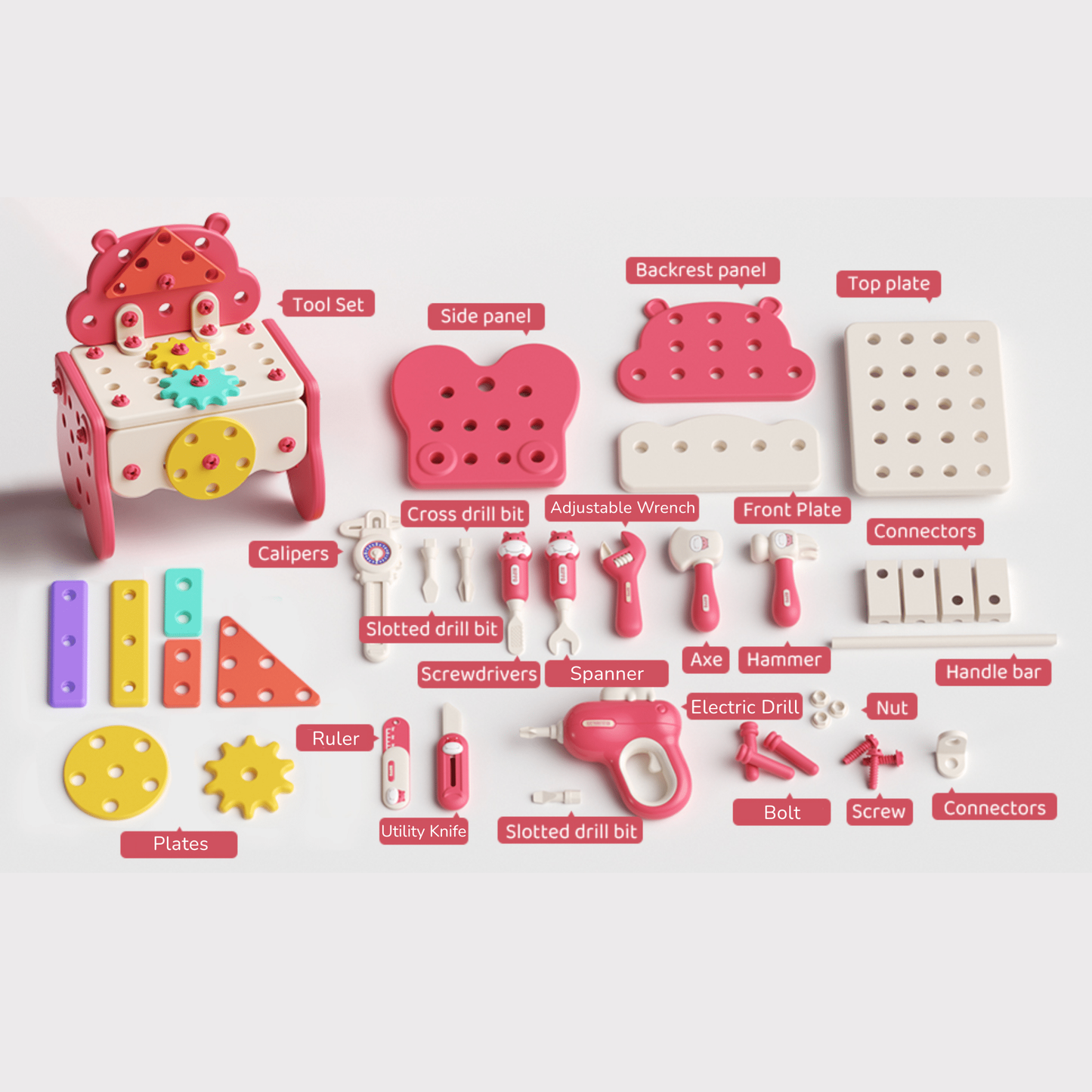 🔧 Hippo Children’s Toolbox Puzzle Assembly Toy Set – Build, Play & Learn!