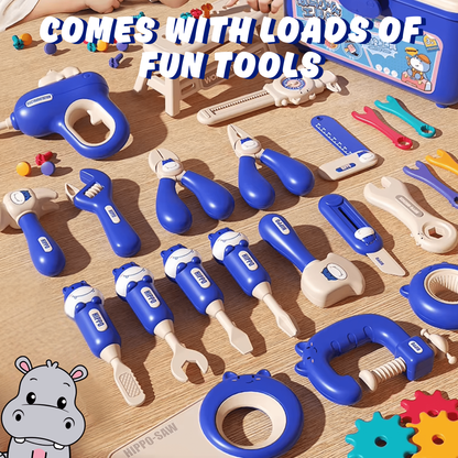 🔧 Hippo Children’s Toolbox Puzzle Assembly Toy Set – Build, Play & Learn!