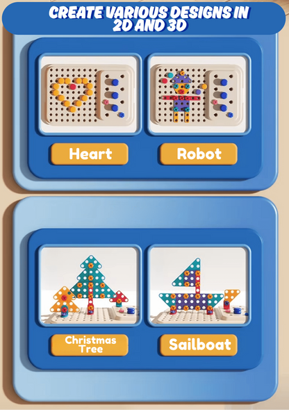 🔧 Hippo Children’s Toolbox Puzzle Assembly Toy Set – Build, Play & Learn!