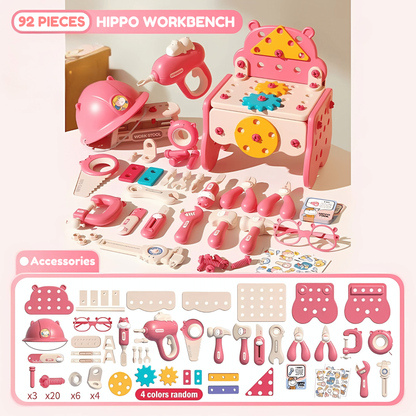 🔧 Hippo Children’s Toolbox Puzzle Assembly Toy Set – Build, Play & Learn!