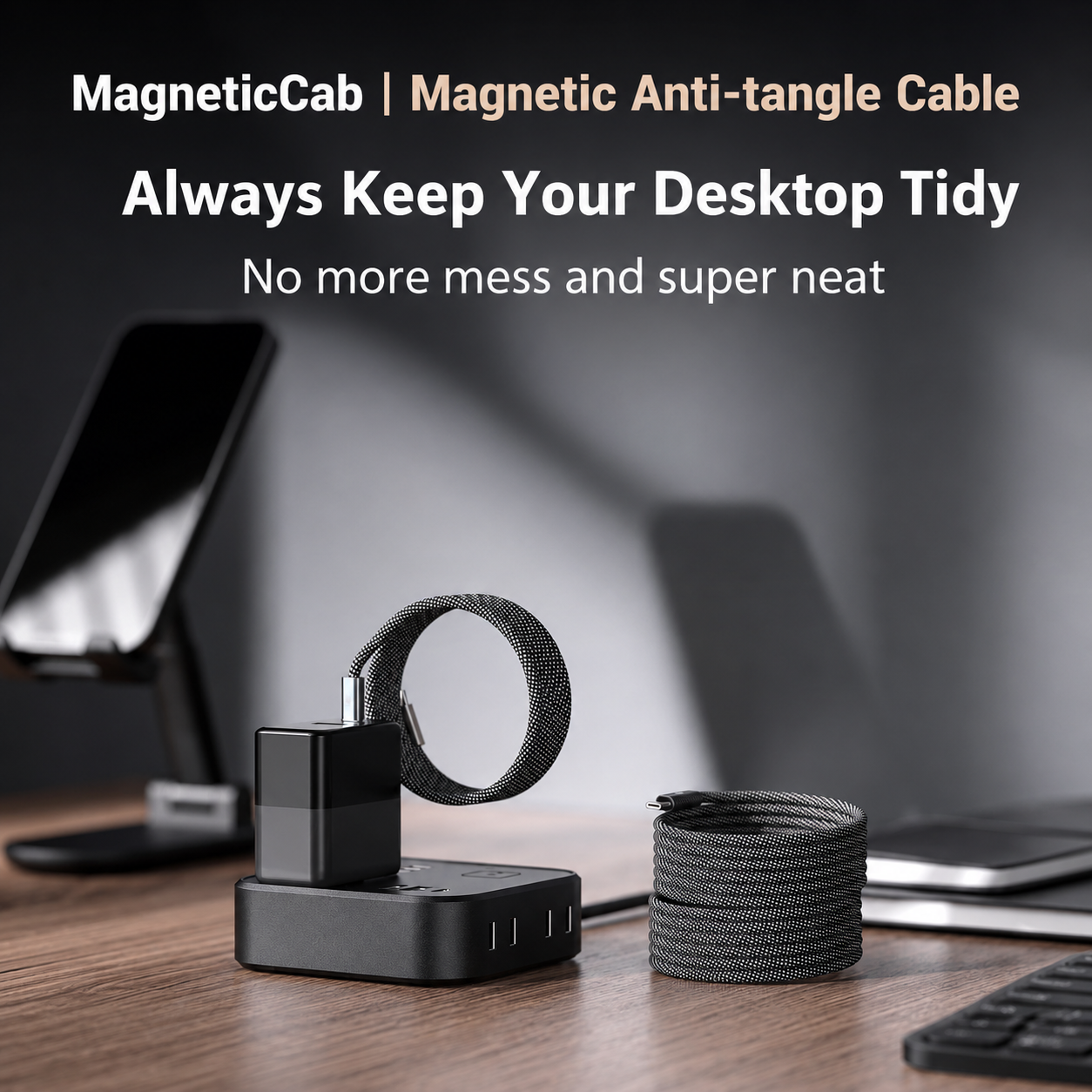 MagneticCab | Magnetic Anti-tangle Cable