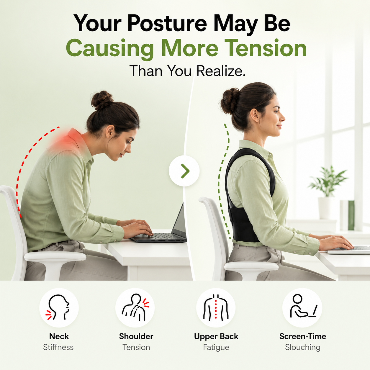 Leshera StandTall™ Adjustable Posture Corrector