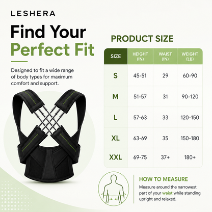 Leshera StandTall™ Adjustable Posture Corrector