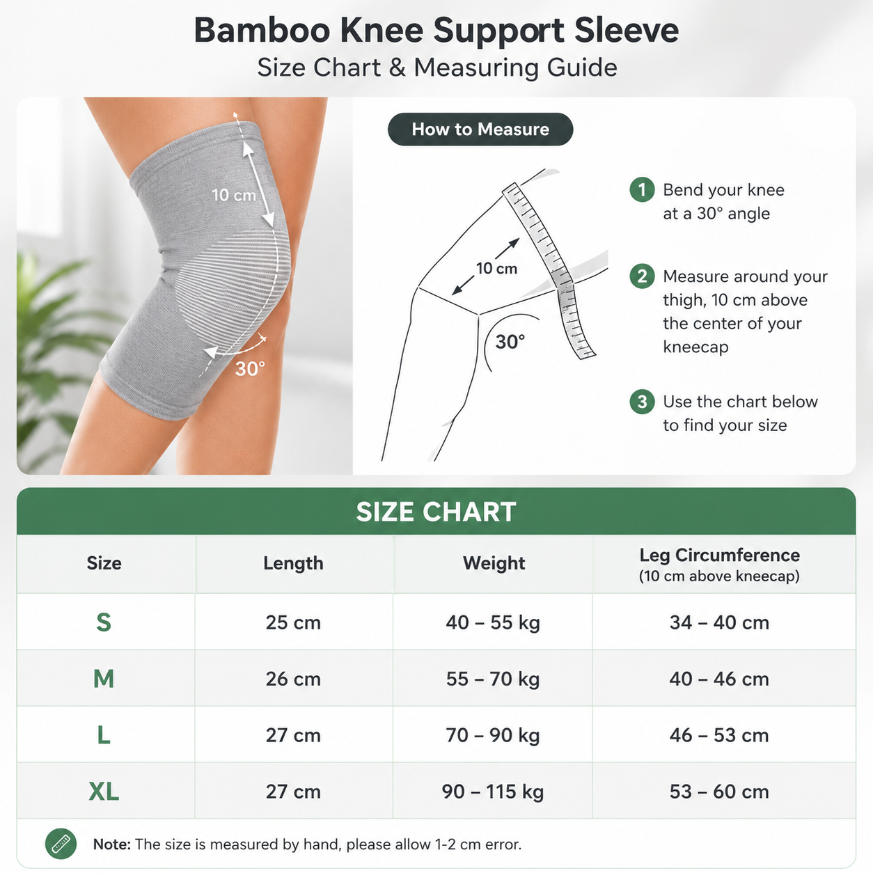 Bamboo Knee Support Sleeve