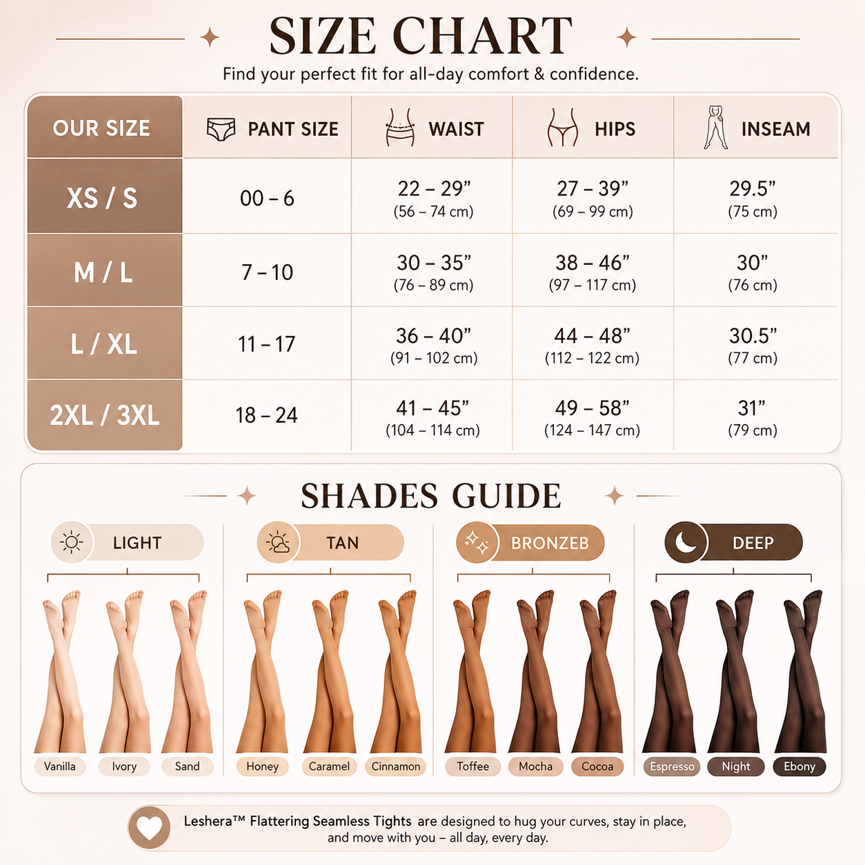 Leshera™ Flattering Seamless Tights