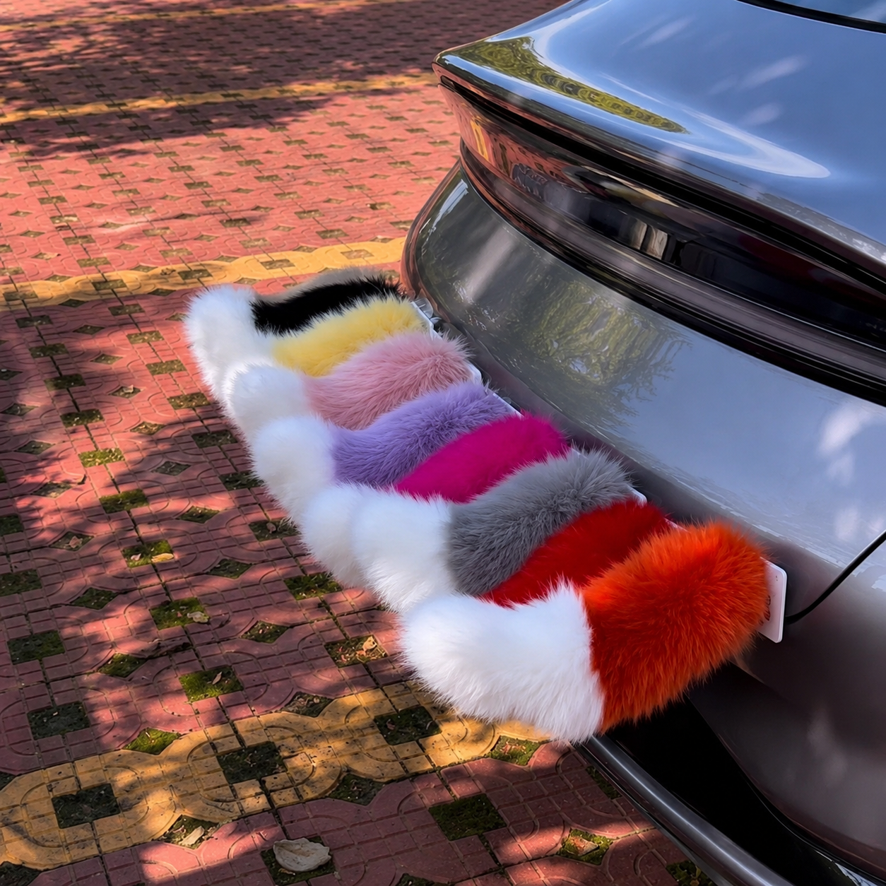 Furry Wagging Car Tail Fun