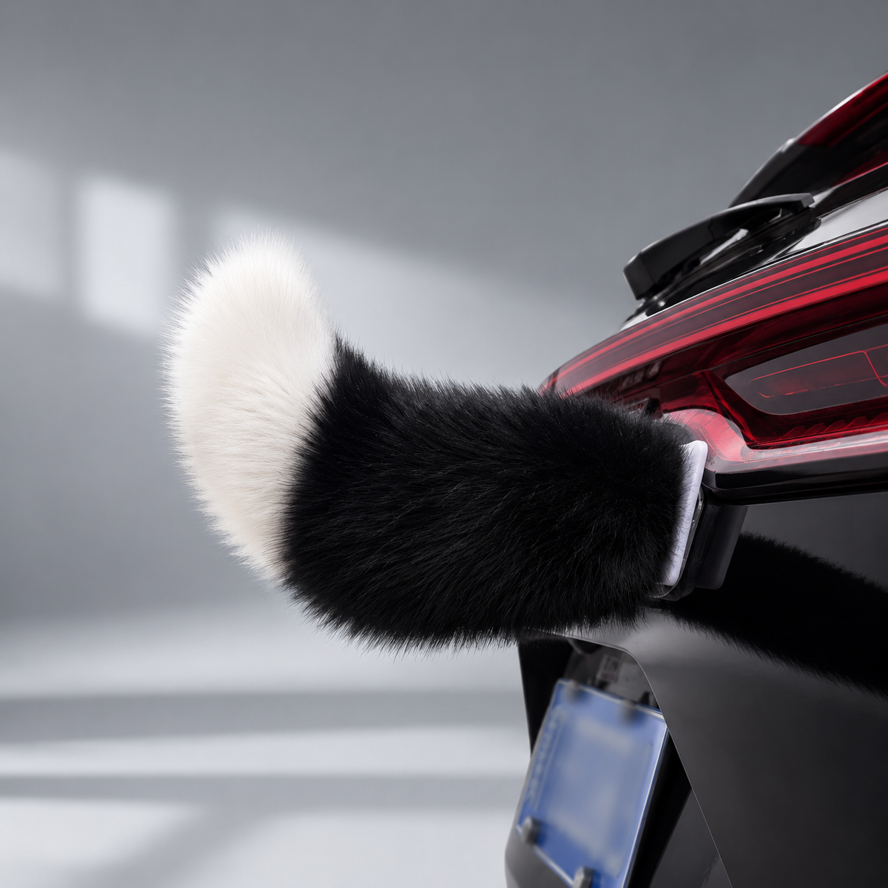 Furry Wagging Car Tail Fun