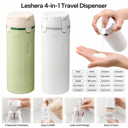 Leshera 4-in-1 Travel Dispenser