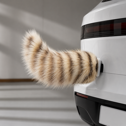 Furry Wagging Car Tail Fun