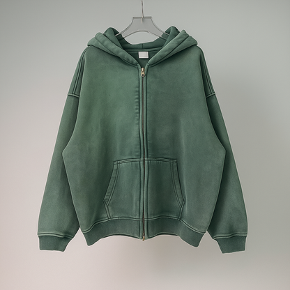 🔥Retro Punk Zip-Up Hoodie🔥 – 🔥Vintage Streetwear Vibes🔥