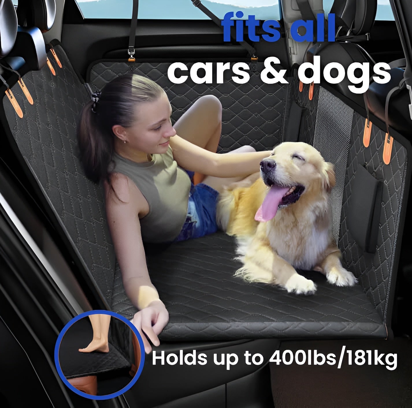 Premium-Heavy Duty Dog Car Seat Protector