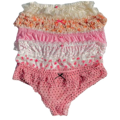 L 3XL  size Undies lace coquette panties Floral Sweet Cute Sweet Womenswear Underwear fall underwear Comfort Print-0