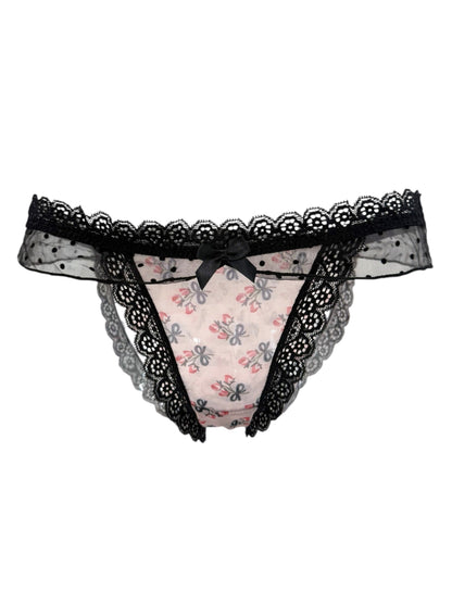 L 3XL  size Undies lace coquette panties Floral Sweet Cute Sweet Womenswear Underwear fall underwear Comfort Print-2