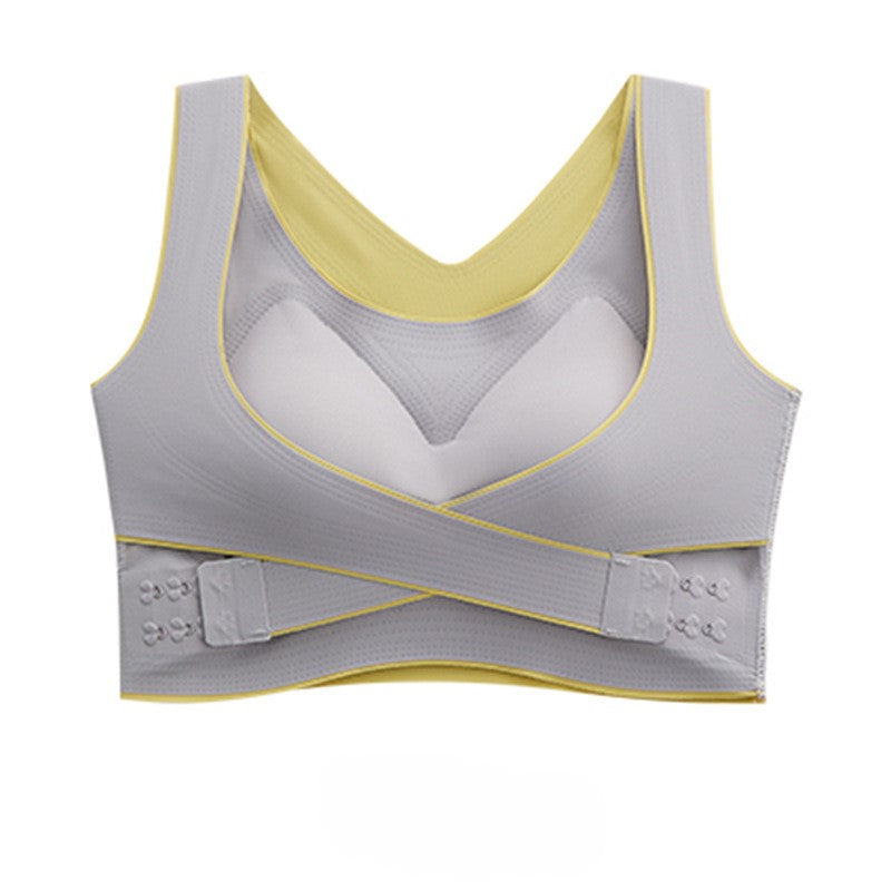 Leshera™ Cross-Button Seamless Bra – Wireless, Lift & Support, Adjustable Fit for Everyday Comfort