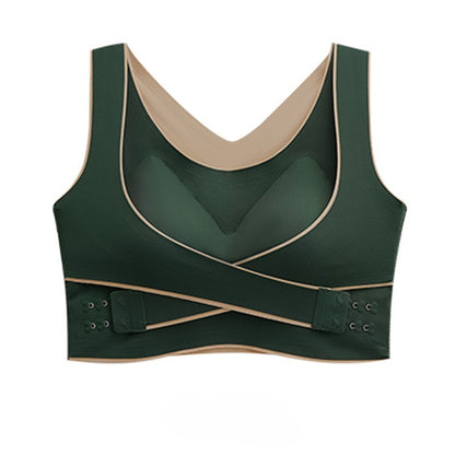 Leshera™ Cross-Button Seamless Bra – Wireless, Lift & Support, Adjustable Fit for Everyday Comfort