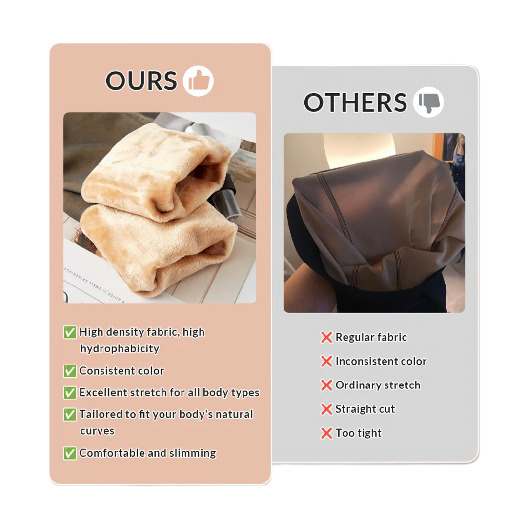 Ultra-Warm Fleece-Lined Thermal Tights – Seamless, Shaping, Winter-Proof