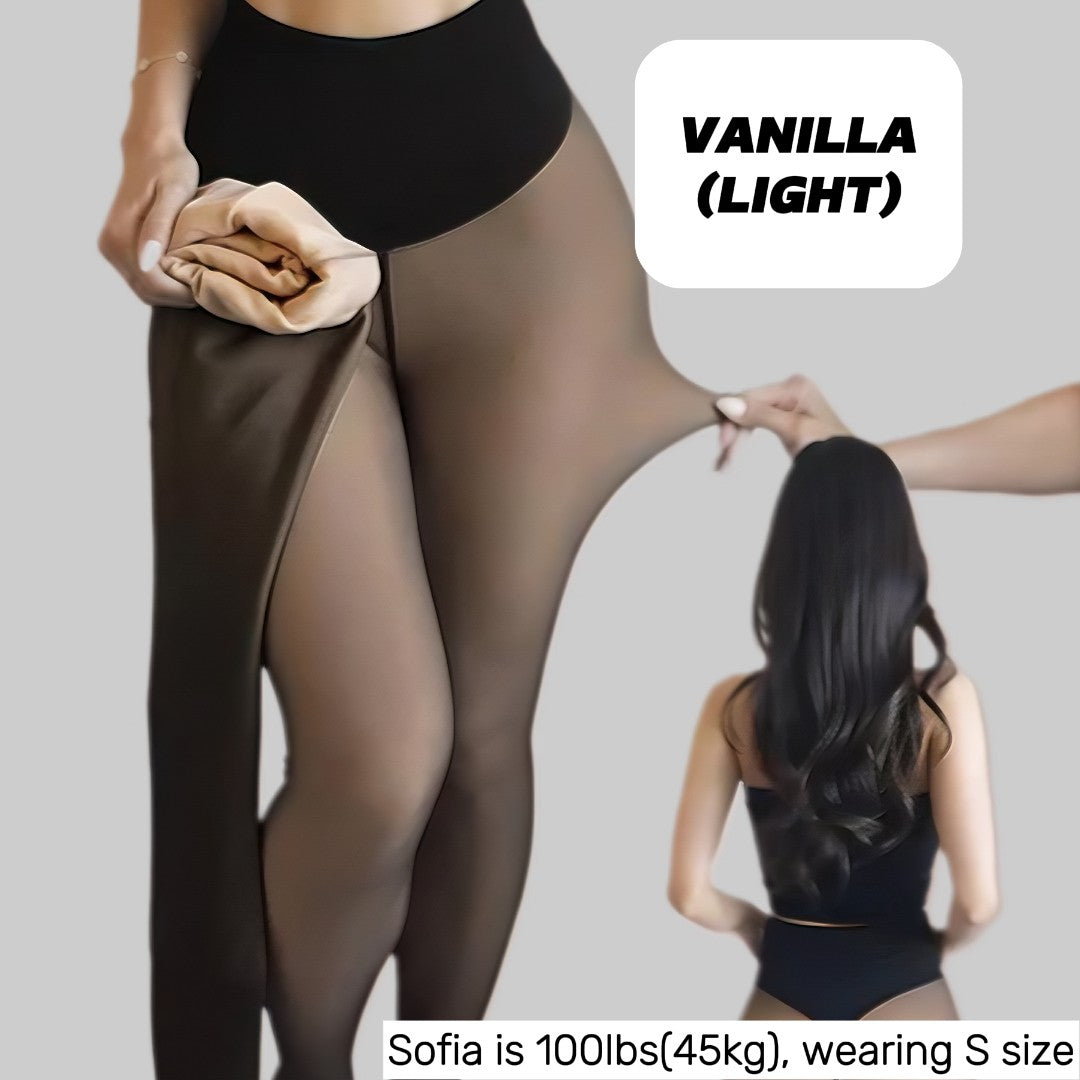 Ultra-Warm Fleece-Lined Thermal Tights – Seamless, Shaping, Winter-Proof