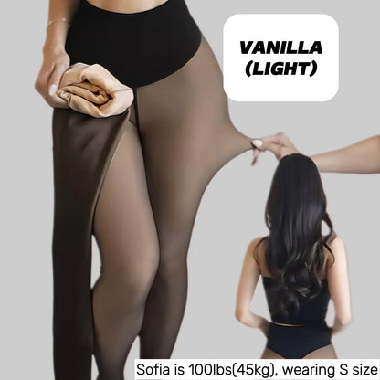 Ultra-Warm Fleece-Lined Thermal Tights – Seamless, Shaping, Winter-Proof