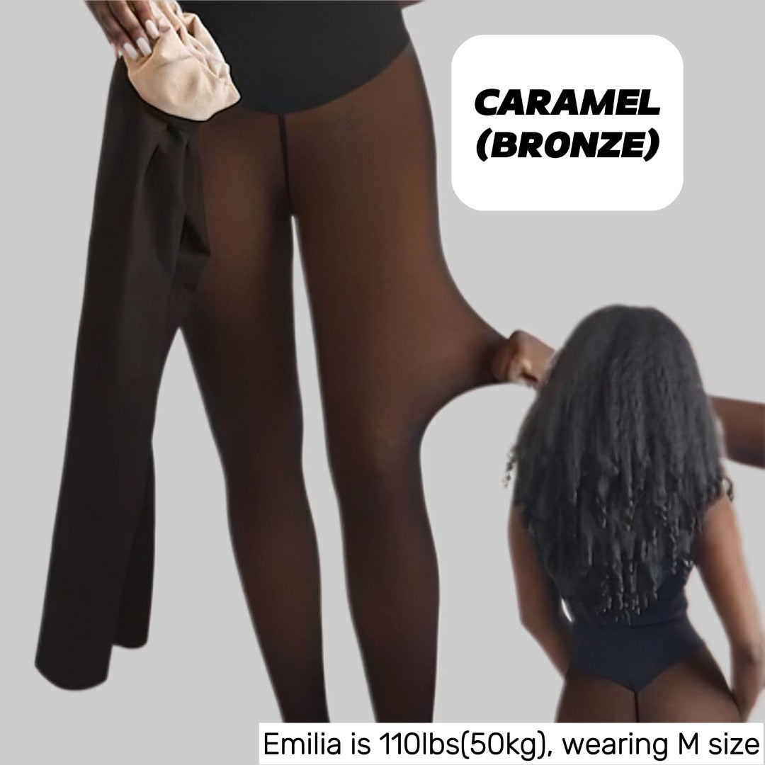 Ultra-Warm Fleece-Lined Thermal Tights – Seamless, Shaping, Winter-Proof