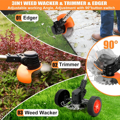 3 In 1 Cordless Grass Trimmer & Weed Wacker