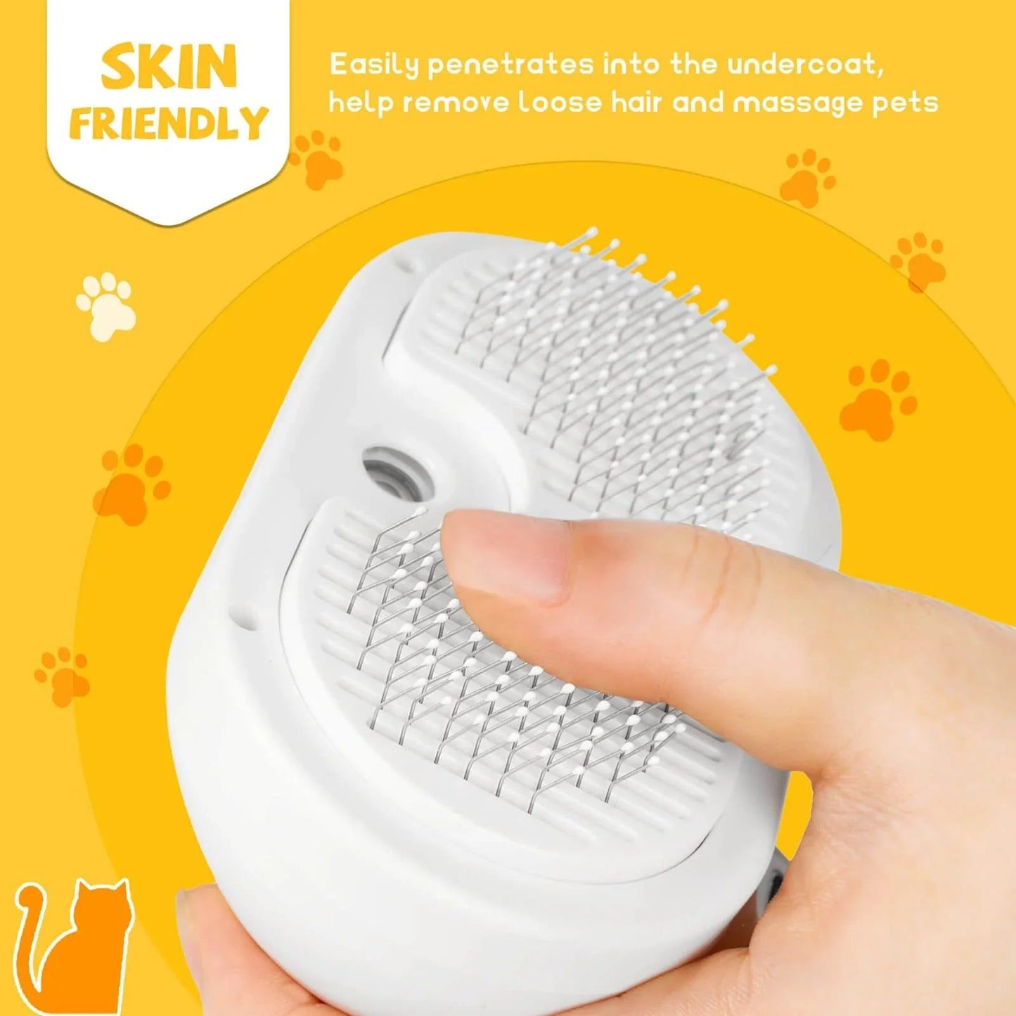 Pet Spray Grooming Comb – 2-in-1 Hair Removal & Styling Brush