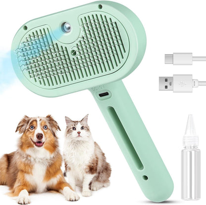 Pet Spray Grooming Comb – 2-in-1 Hair Removal & Styling Brush