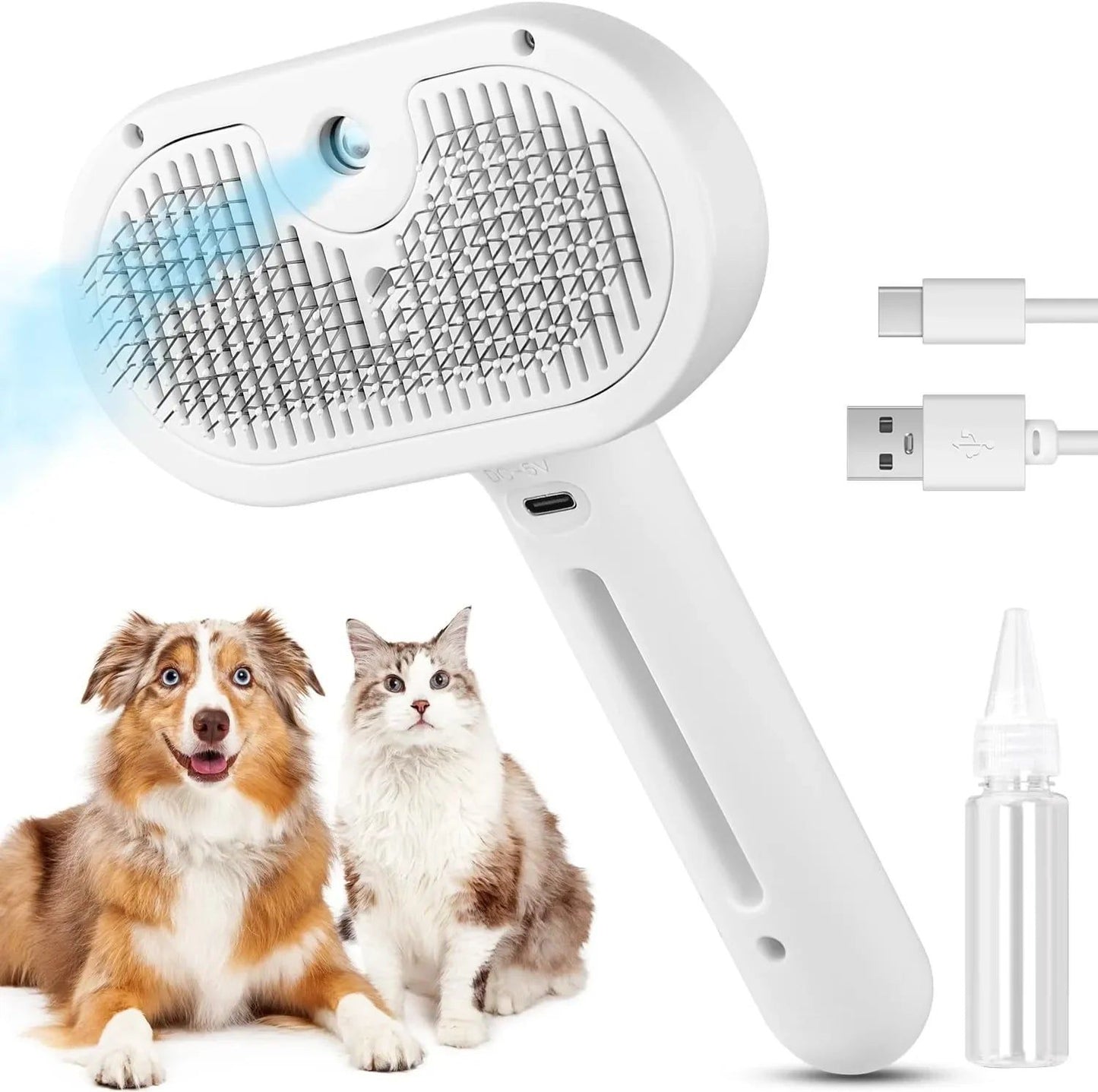 Pet Spray Grooming Comb – 2-in-1 Hair Removal & Styling Brush