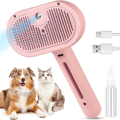 Pet Spray Grooming Comb – 2-in-1 Hair Removal & Styling Brush