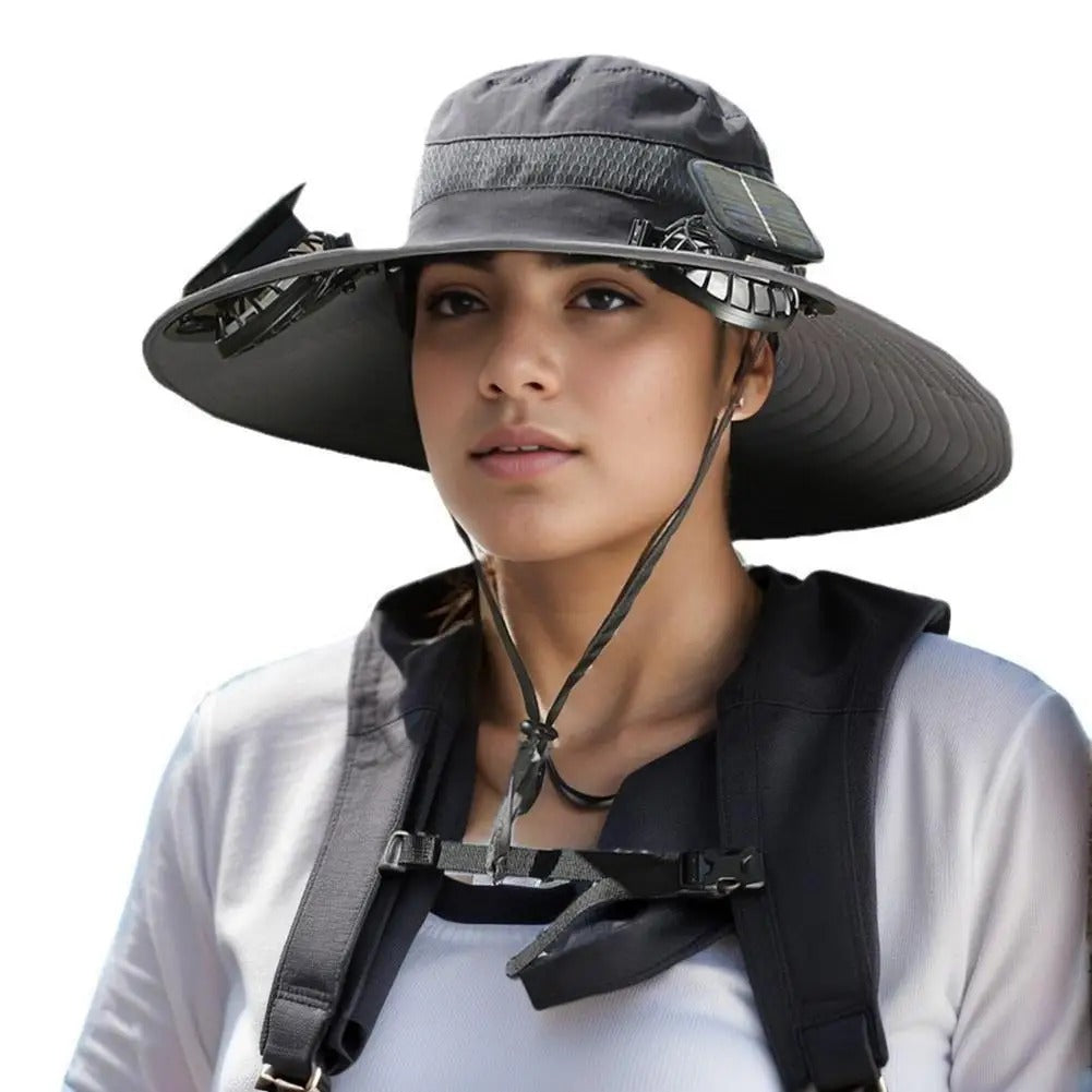 🌞 Solar-Powered Fan Hat – Stay Cool Anywhere, Anytime!