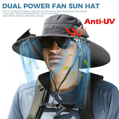 🌞 Solar-Powered Fan Hat – Stay Cool Anywhere, Anytime!