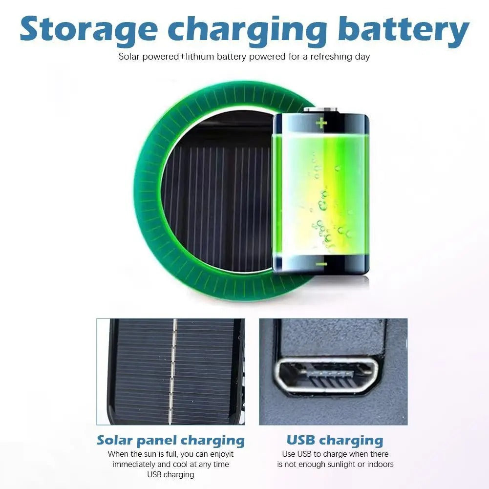 🌞 Solar-Powered Fan Hat – Stay Cool Anywhere, Anytime!