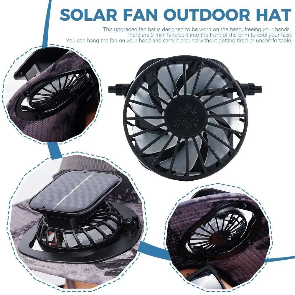 🌞 Solar-Powered Fan Hat – Stay Cool Anywhere, Anytime!