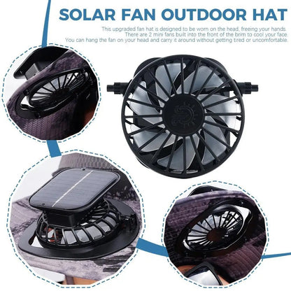 🌞 Solar-Powered Fan Hat – Stay Cool Anywhere, Anytime!