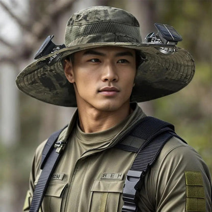 🌞 Solar-Powered Fan Hat – Stay Cool Anywhere, Anytime!