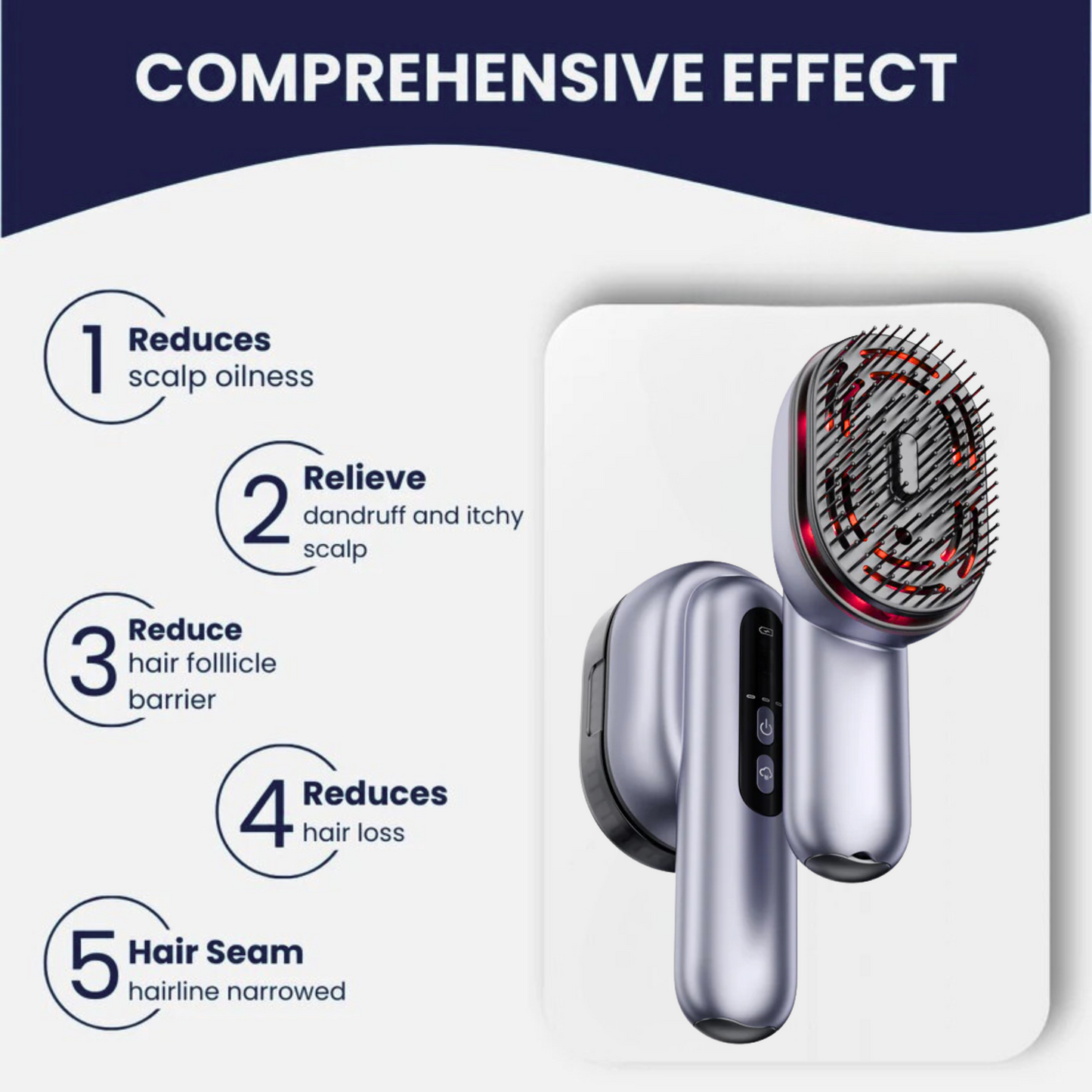 The Leshera™: Red Light Therapy Electric Massage Comb