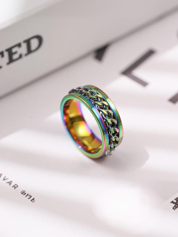 🔥 Leshera™ Color Stainless Steel Spinner Chain Ring