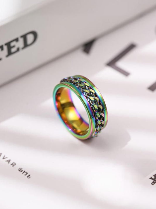 🔥 Leshera™ Color Stainless Steel Spinner Chain Ring