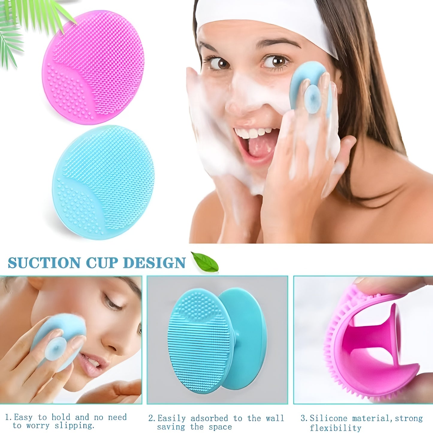 Leshera™ 6-Piece Silicone Face Brush Set – Double-Headed Exfoliator & Mask Applicator
