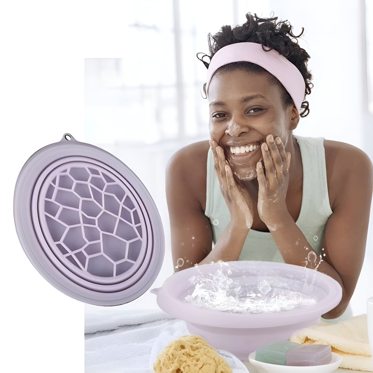 Leshera™ Facial Ice Bath Bowl – Collapsible Ice-Plunge Facial Basin