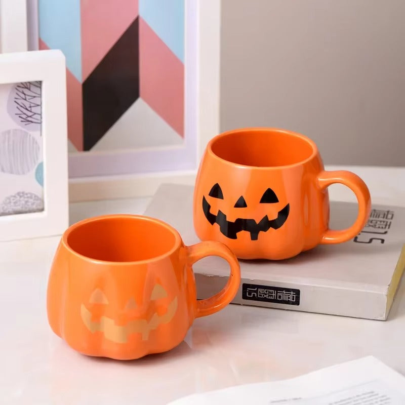 🎃 400ml Halloween Pumpkin Ceramic Mug – Cute & Festive