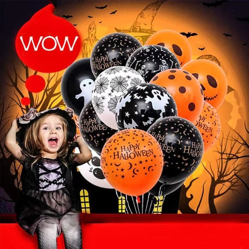 🎃 Halloween Latex Balloon Set – Ghosts, Pumpkins, Bats & More!