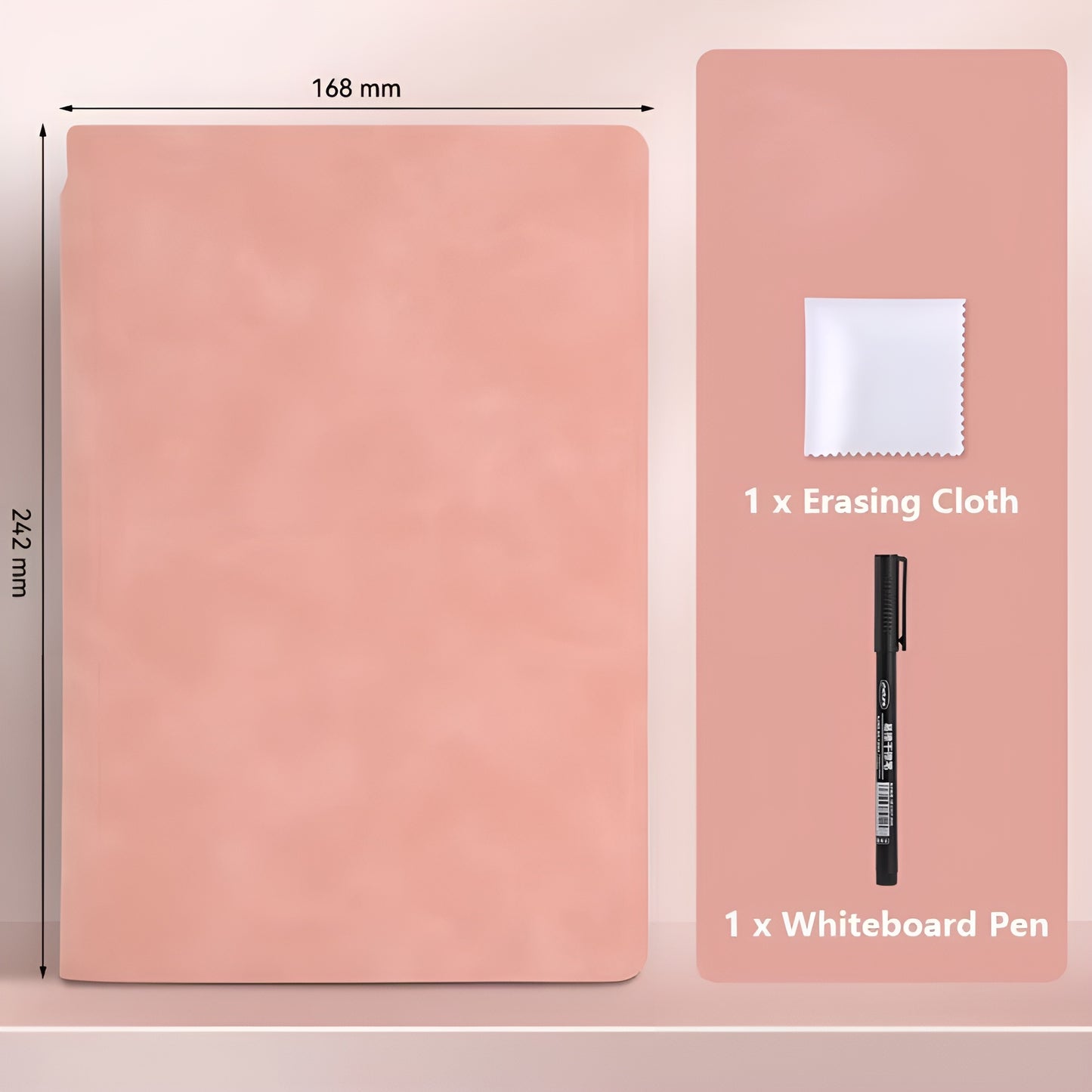 Reusable A5 Whiteboard Notebook – Premium Leather Cover with Erasable Pages & Marker