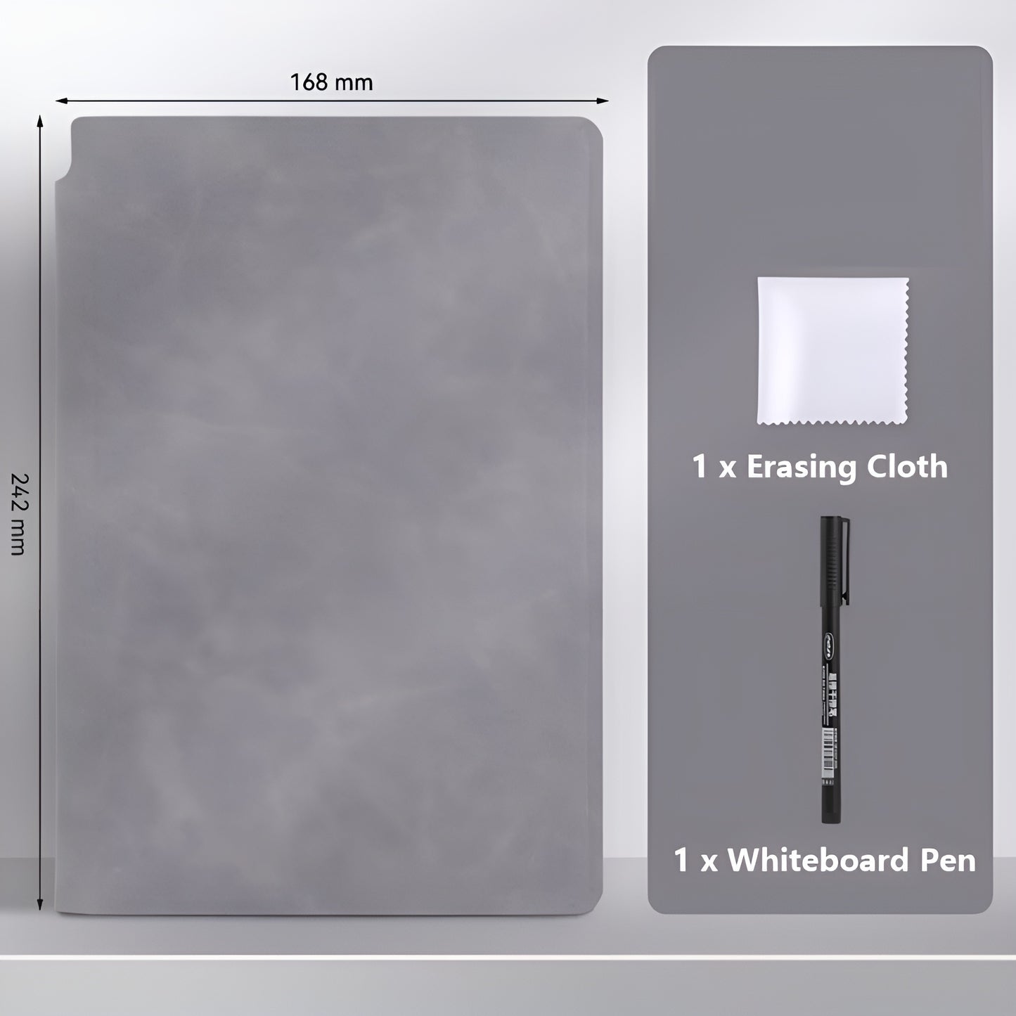 Reusable A5 Whiteboard Notebook – Premium Leather Cover with Erasable Pages & Marker